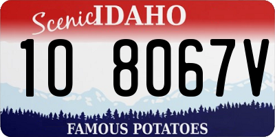 ID license plate 1O8067V