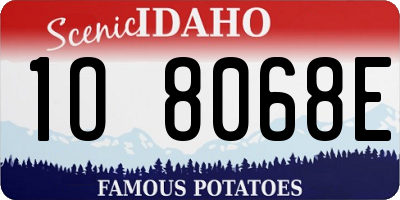 ID license plate 1O8068E