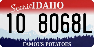 ID license plate 1O8068L