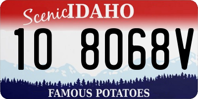 ID license plate 1O8068V