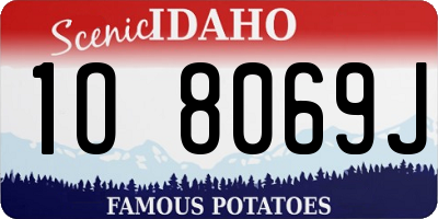 ID license plate 1O8069J