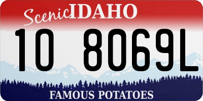ID license plate 1O8069L