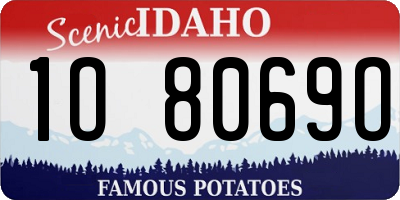 ID license plate 1O8069O