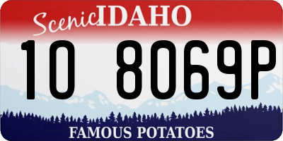 ID license plate 1O8069P