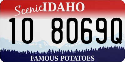 ID license plate 1O8069Q