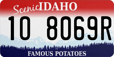 ID license plate 1O8069R