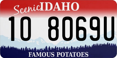 ID license plate 1O8069U