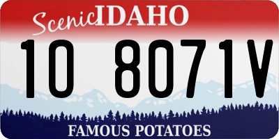 ID license plate 1O8071V
