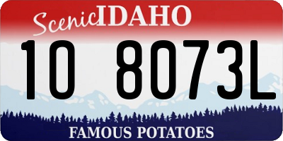 ID license plate 1O8073L