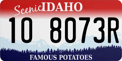 ID license plate 1O8073R