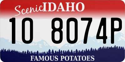 ID license plate 1O8074P