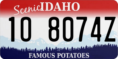 ID license plate 1O8074Z