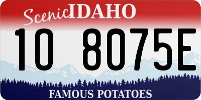 ID license plate 1O8075E