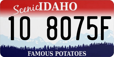 ID license plate 1O8075F