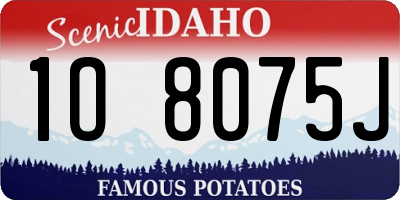 ID license plate 1O8075J