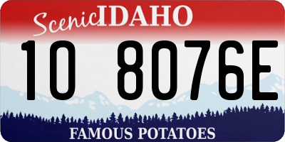 ID license plate 1O8076E