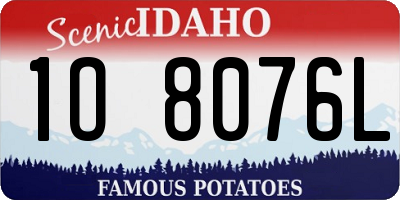 ID license plate 1O8076L