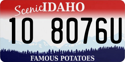 ID license plate 1O8076U