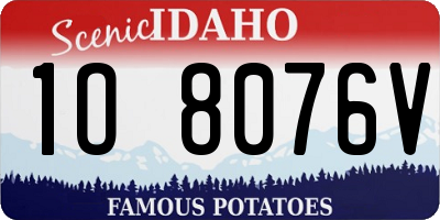 ID license plate 1O8076V