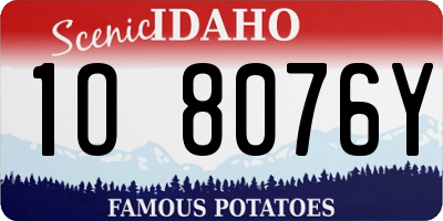 ID license plate 1O8076Y