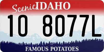 ID license plate 1O8077L