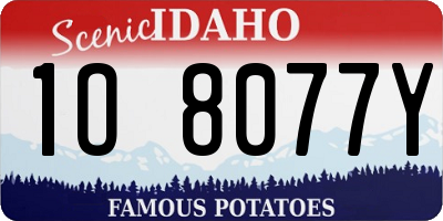 ID license plate 1O8077Y