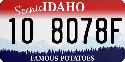 ID license plate 1O8078F