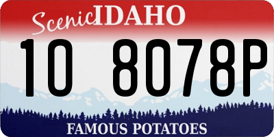 ID license plate 1O8078P