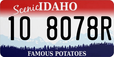 ID license plate 1O8078R