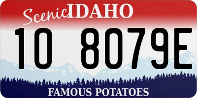 ID license plate 1O8079E