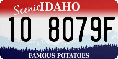 ID license plate 1O8079F