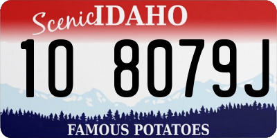 ID license plate 1O8079J