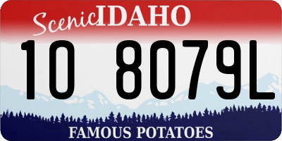 ID license plate 1O8079L