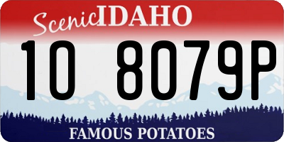 ID license plate 1O8079P