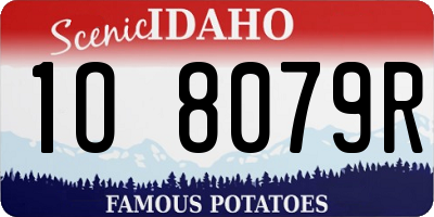 ID license plate 1O8079R