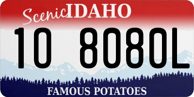 ID license plate 1O8080L