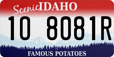 ID license plate 1O8081R