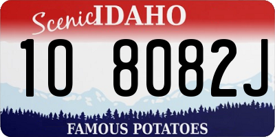 ID license plate 1O8082J