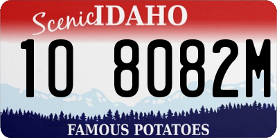 ID license plate 1O8082M