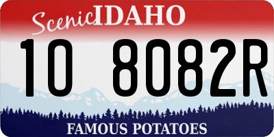 ID license plate 1O8082R