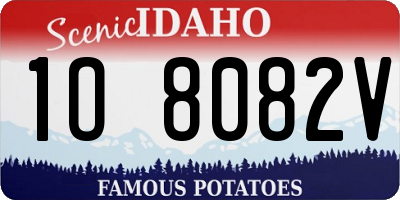 ID license plate 1O8082V