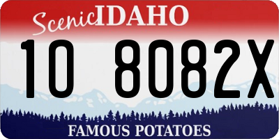 ID license plate 1O8082X