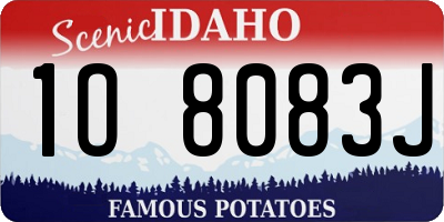 ID license plate 1O8083J
