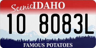 ID license plate 1O8083L