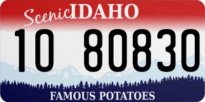 ID license plate 1O8083O