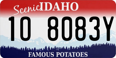 ID license plate 1O8083Y