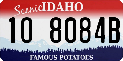 ID license plate 1O8084B