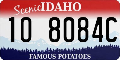 ID license plate 1O8084C