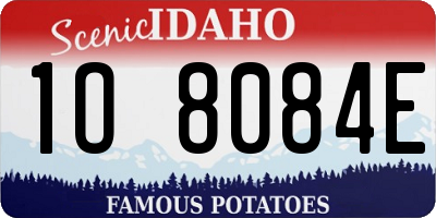 ID license plate 1O8084E