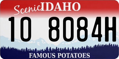 ID license plate 1O8084H
